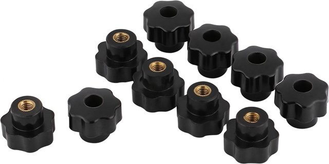 10 Stück Fishine Kunststoff Knauf Griff Schwarz Runde Form M6*25 für Werkzeugmaschinen - Bild 1