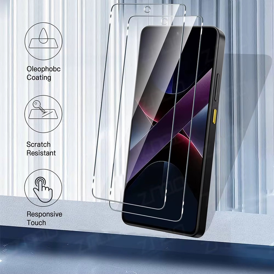 4er-Set gehärtetes Glas Display Schutzfolie für Xiaomi Poco X7 Pro, X6 Pro, X5 und C65 in Transparent - Bild 3