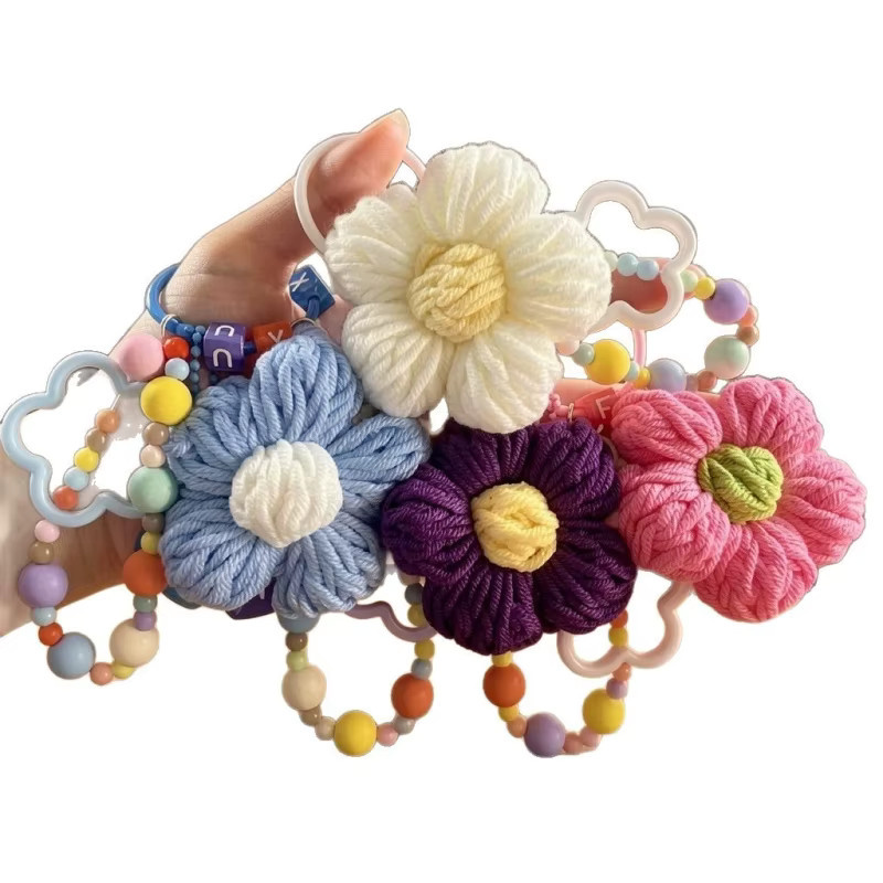 XINYOUHUO Schlüsselanhänger, Blumen, handgewebt - Bild 4