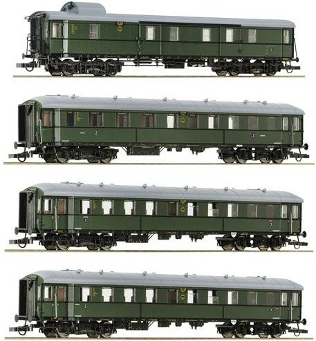 Roco H0 Traditionszug Zwickauer Traditionszug der DR 4er-Set Pw4ü BC4ü C4ü - Bild 1
