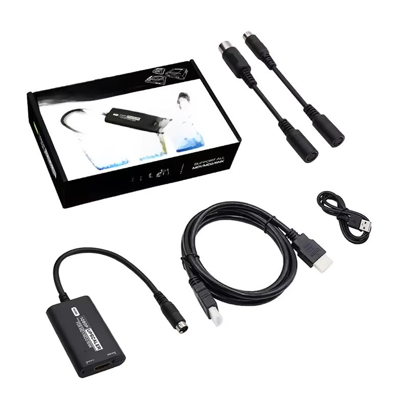 Ren Tian Ge RGBS Upscaler HDMI Konverter für SEGA MD1, MD2 und SNK Spielekonsolen in Schwarz mit 1080P Auflösung und 16:9/4:3 Aspektverhältnis Schalter - Bild 6