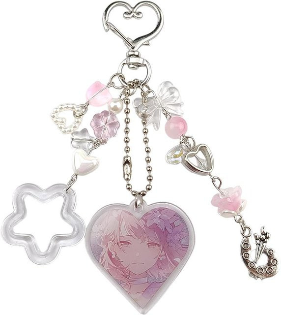 Schlüsselanhänger Anime Alien Atage Mizi und Sua, weiß, Unisex - Bild 1