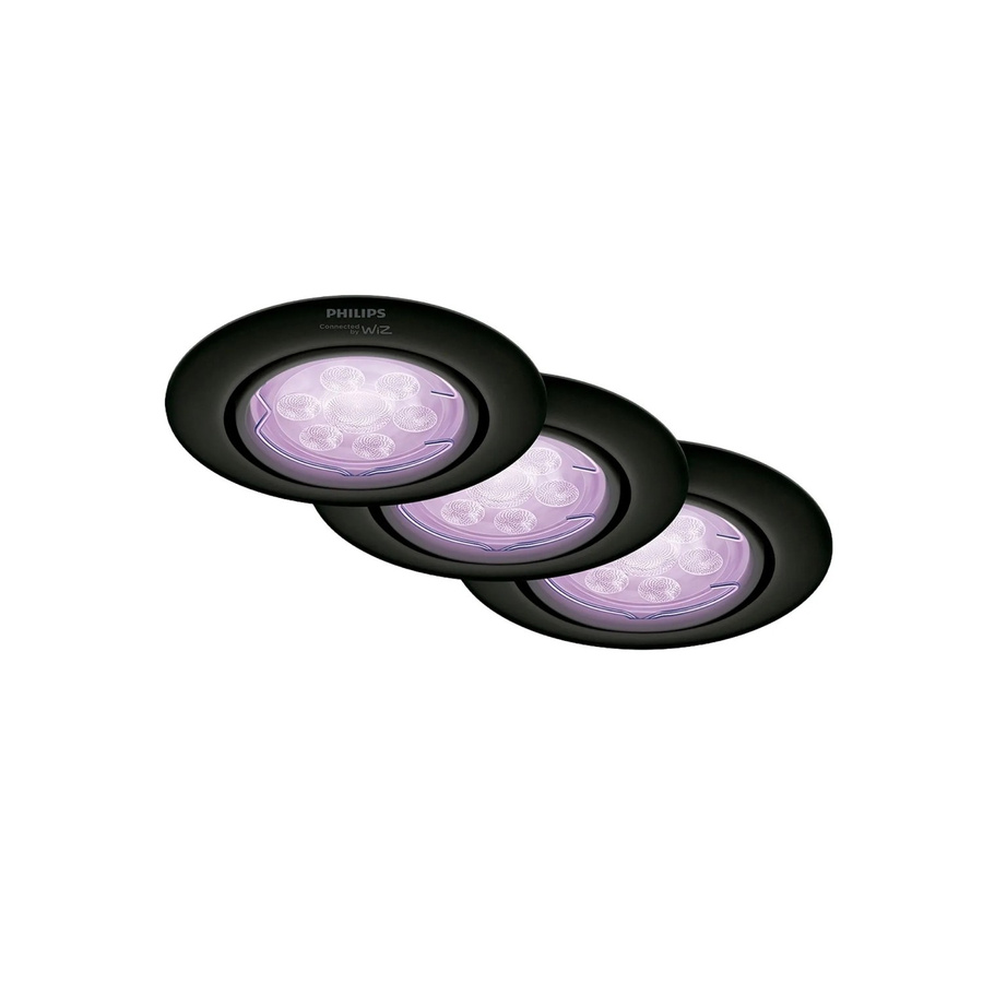 Philips Hue Smart LED Einbauspot GU10 RGBW, 3er Set, Schwarz - Bild 2