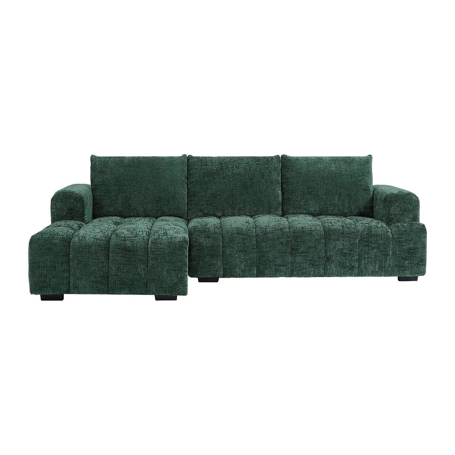 Benola Ecksofa in Grün ohne Schlaffunktion mit texturiertem Stoff, Breite: 276 cm, Tiefe: 160 cm, Höhe: 86 cm - Bild 2
