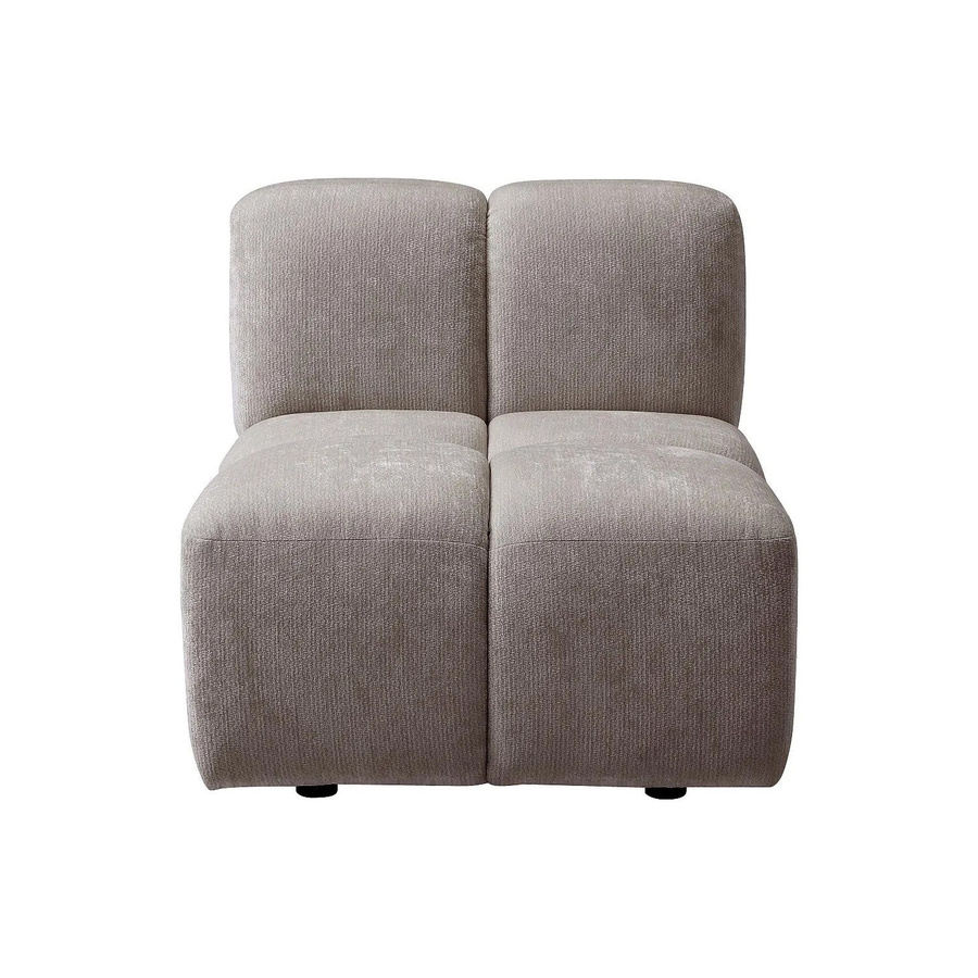Vente-unique Sessel Carlivi mit gerader Rückenlehne und gestepptem Design in Taupe - Bild 2