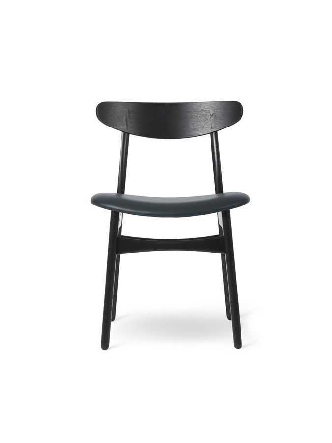 Carl Hansen & Søn CH30p Stuhl aus Massivholz und Leder in Schwarz - Bild 2