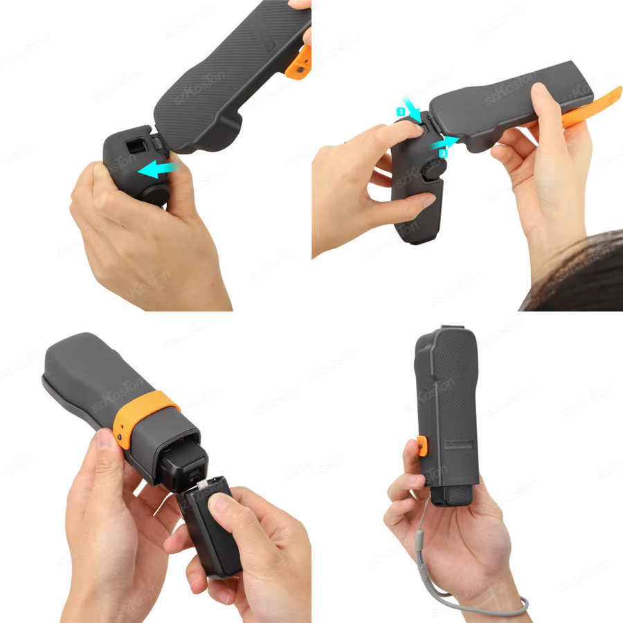 DJI Osmo Pocket 3 Schutzhülle in Schwarz mit Anti-Fall-Flip-Cover und Schnellverschluss - Bild 3