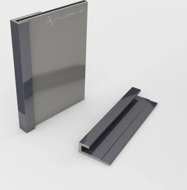 Aluverbund24 Abschlussprofil für Alu Verbundplatten aus Aluminium in Anthrazit RAL7016, Länge: 100 cm - Bild 1