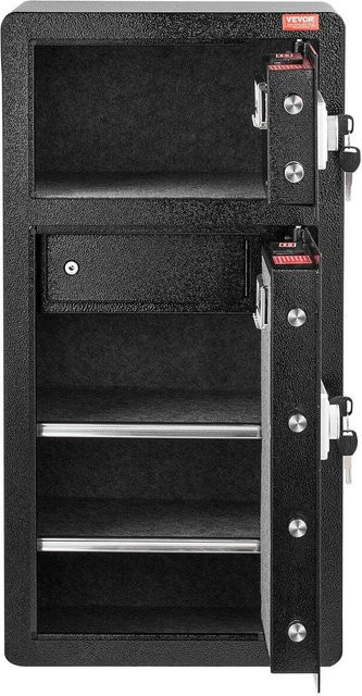Buying Solutions MB Tresor mit Doppeltür in Schwarz, 5,5 cu.ft, mit Schlüsselschloss und Passwortfunktion aus Stahl - Bild 1