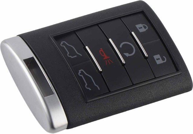 Igeteck Ersatz Gehäuse für Cadillac Escalade Smart Keyless Fernbedienungsschlüssel mit 6 Tasten in Schwarz - Bild 1