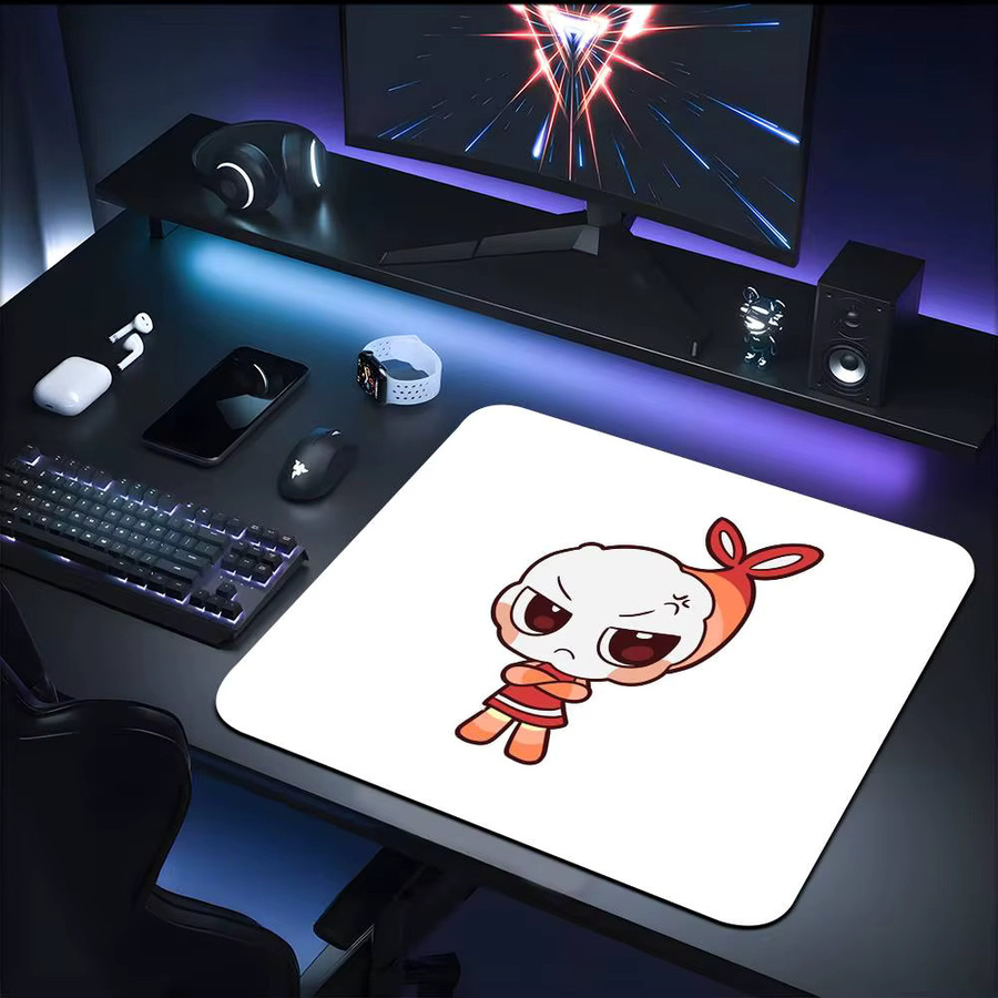 Mauspad Moetch Ich liebe Shrimpo Meme Rutschfeste Schreibtischunterlage für Tastatur und Laptop - Bild 4