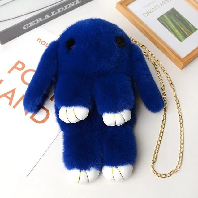 Kidsly Plüschkaninchen-Einzelschultertasche, Blau, ab 7 Jahren - Bild 1