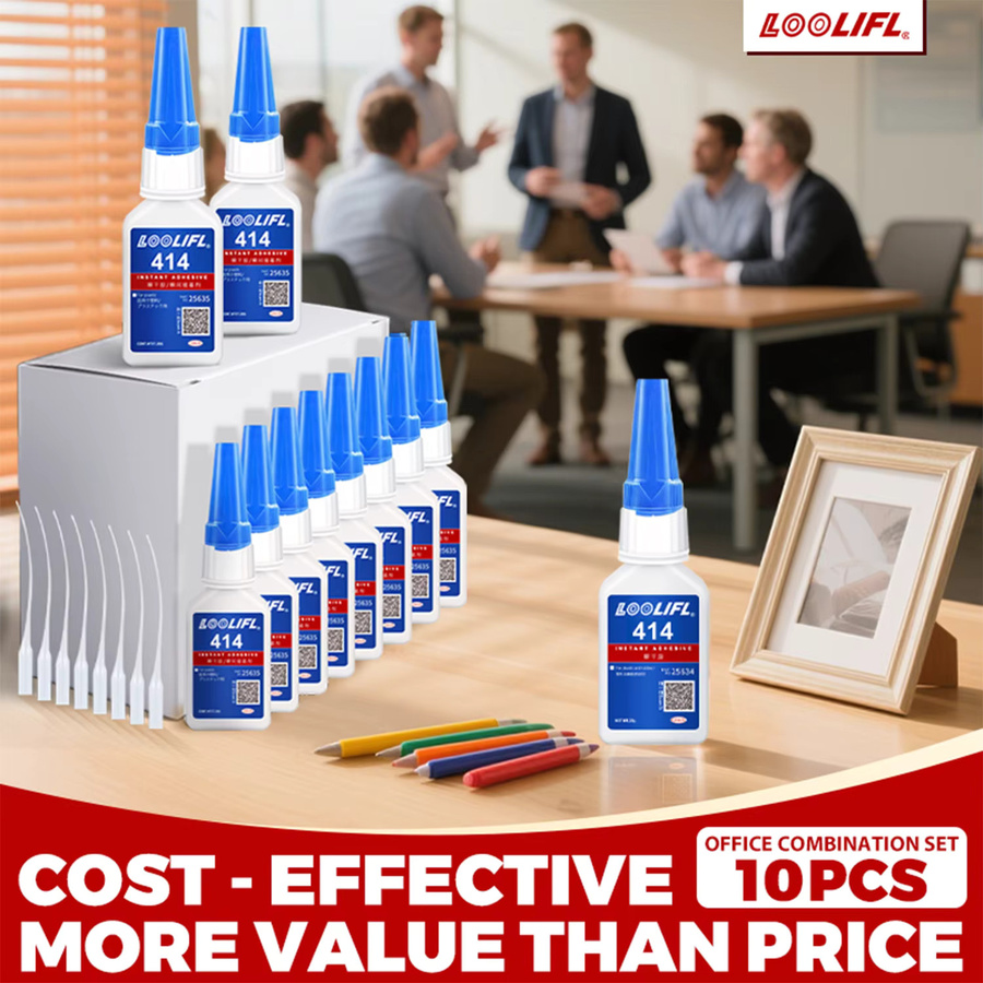 LOOLIFL Superkleber 10er-Pack, transparenter Sekundenkleber für Kunststoff, Metall, Holz, Glas und Keramik mit Präzisionsdüse - Bild 6