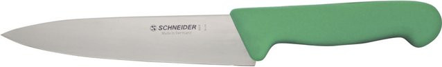 Schneider Kochmesser mit Schutzhülle aus Edelstahl in Grün, Klingenlänge: 16 cm - Bild 1