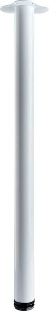 Hettich Tischbein Weiß mit Montageplatte Durchmesser: 6 cm, Höhe: 90 cm - Bild 1