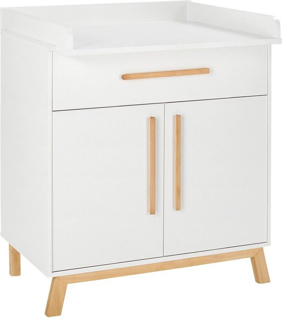 Schardt Wickelkommode Venice in Weiß mit Buche massiv, B: 102,0 cm, T: 53,0 cm, H: 90,0 cm - Bild 1