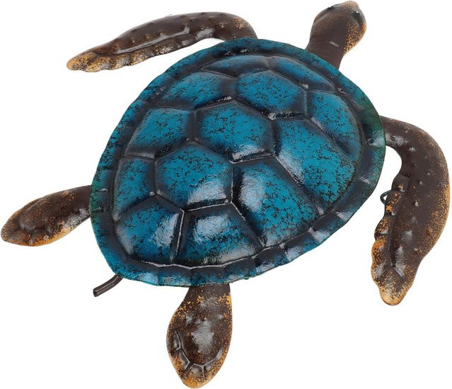 GoolRC Schildkröte Wanddeko aus rostfreiem Metall in Grau - Bild 1