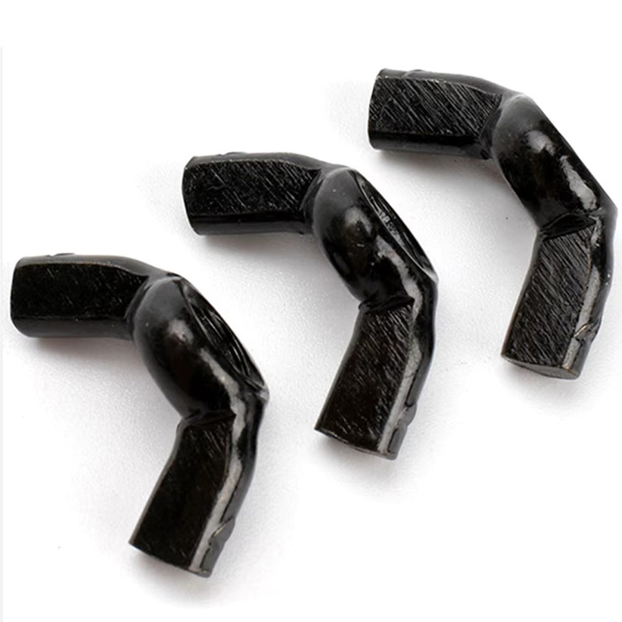 LUOTESI Flügelmuttern aus schwarzem Edelstahl und Kohlenstoffstahl, DIN 315, Schwarz, M3 M4 M5 M6 M8 M10 - Bild 3