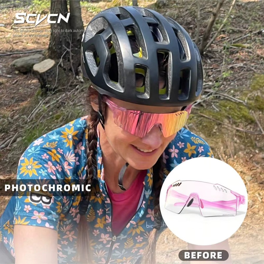 SCVCN Rahmenlose Sportsonnenbrille, Photochrome, UV400 - Bild 2