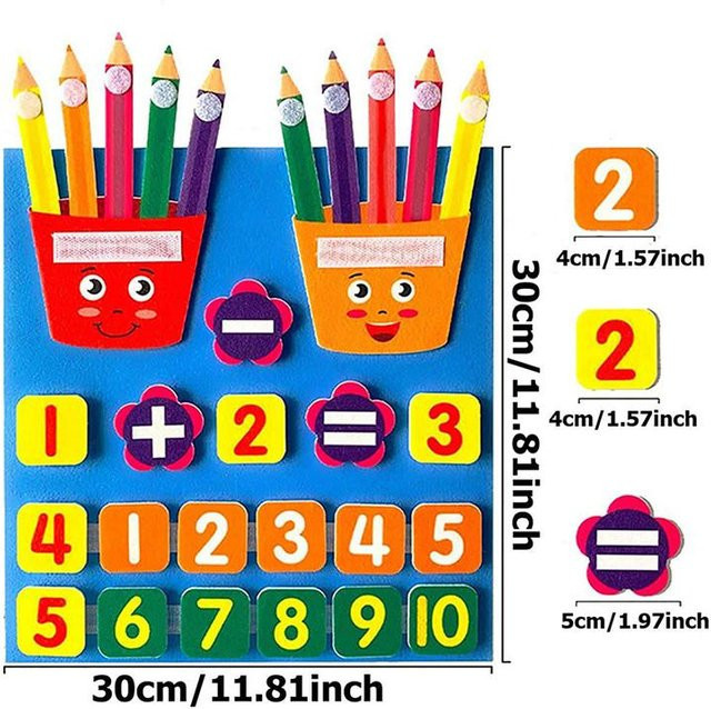 OKEJOLLY Mathespielzeug, Filz, Montessori Lehrmittel - Bild 1