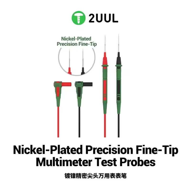2UUL MT02 Präzisions-Multimeter-Prüfspitzen Set mit vernickelten Feinspitzen-Sondenstiften für Digitaltester, Handy- und PCB-Reparaturwerkzeug - Bild 2