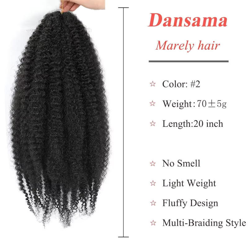 Suri Hair Braids, afrikanisches lockiges Twist-Kunsthaar, 50,8 cm, 3er-Pack - Bild 2