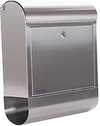 Rottner Briefkasten Rondello aus Edelstahl in Silber, Wandmontage, B: 38,5 cm, T: 14,0 cm, H: 43,5 cm - Bild 2