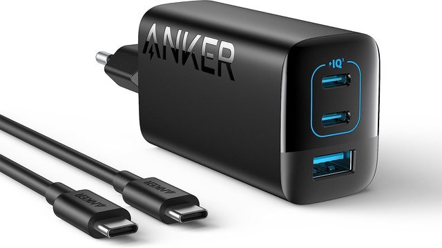 Anker 335 USB-C Netzteil 67W Schnellladegerät mit 3 Ports in Schwarz - Bild 1
