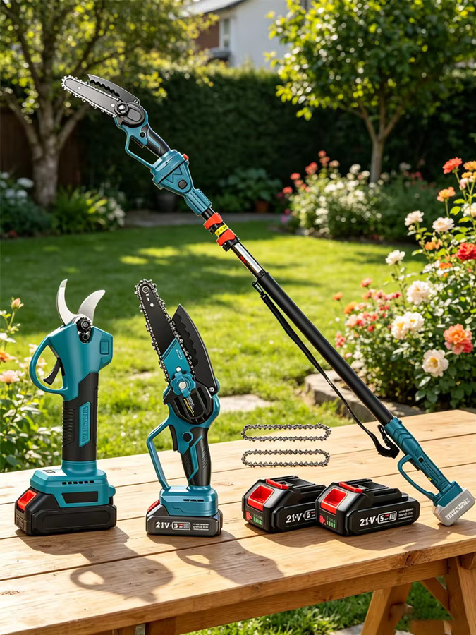 4-in-1 Elektrische Kettensäge und Astschere mit Teleskopstange für Makita 18V LXT, 6 Zoll Hochastsäge mit 25mm Schnittkapazität - Bild 8