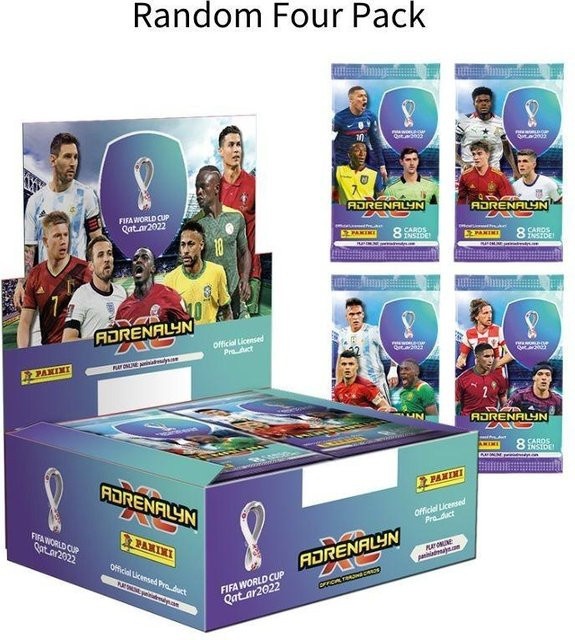 Panini Fußball-Weltmeisterschaft 2022 Fußballstar-Kartenpackung 4-teiliges Set - Bild 1