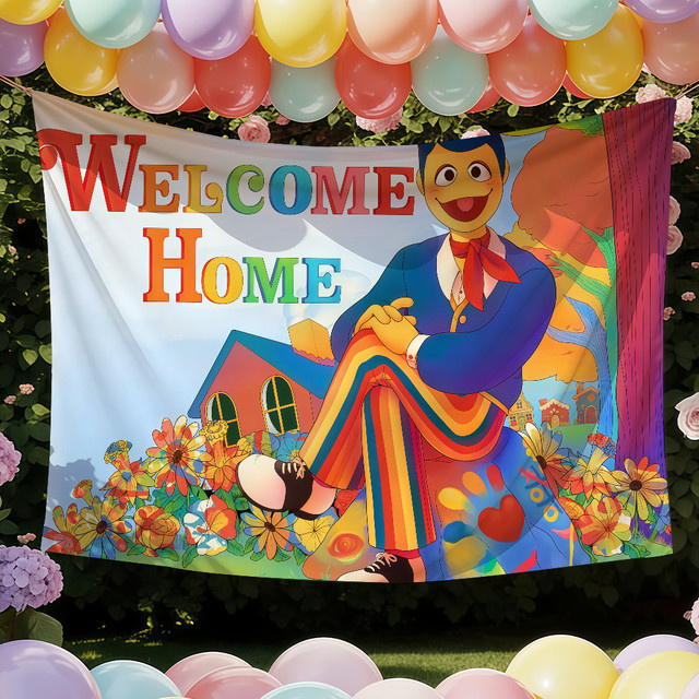Warner Bros. Wally Darling Welcome Home Wanddeko Banner, Mehrfarbig, B x H: 40 x 60 cm - Bild 1