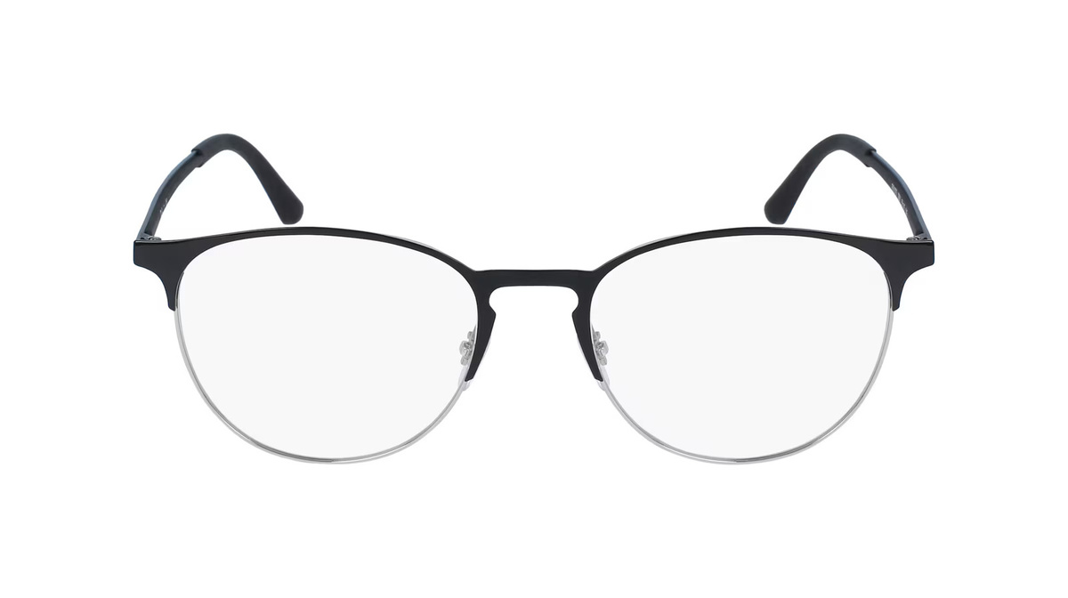 Ray-Ban RX6375 Korrektionsbrille, Vollrand, Panto, Metall, Unisex, schwarz, silver - Bild 1