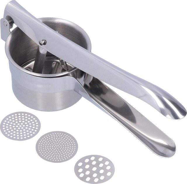 CosyHome 3 in 1 Kartoffelpresse und Fruchtentsafter aus Edelstahl in Silber - Bild 1