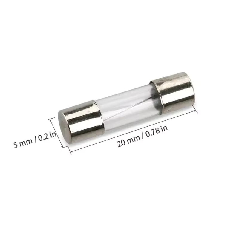100 Stück Glassicherung Set transparent, Mix-Set mit verschiedenen Ampere-Werten, Maße: B: 5 mm, L: 20 mm - Bild 3