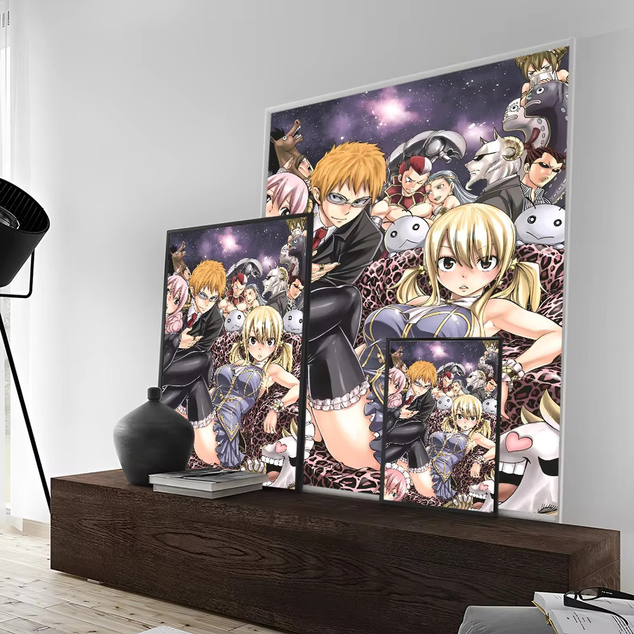 Japanisches Anime Fee Schwanz Poster als selbstklebender Papieraufkleber für deine DIY Raumdekoration in Weiß und Multicolour, B: 15,0 cm, H: 10,0 cm - Bild 5