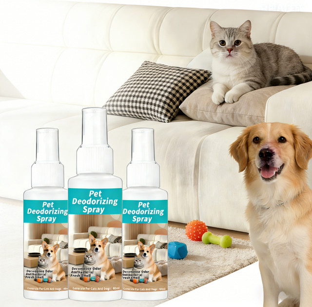 EelJoy 3er-Pack Haustier-Deodorant-Spray zur Geruchsentfernung von Katzen- und Hundeurin in Weiß - Bild 1