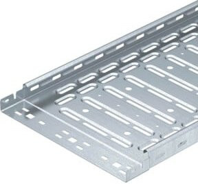 OBO Bettermann Kabelrinne RKSM 320 FS mit Verbinder, Farbe Silber, B/H: 200 x 35 mm - Bild 1