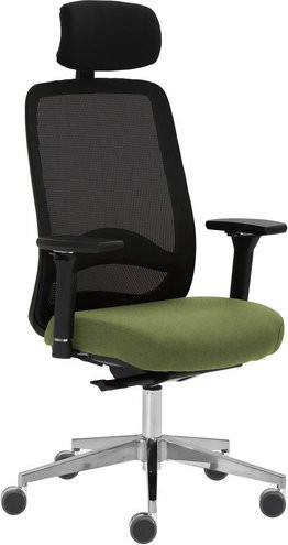 Mayer Sitzmöbel Drehstuhl 2228 mit Kopfstütze und Armlehnen in Grün, B/H: 70 x 63 cm - Bild 1