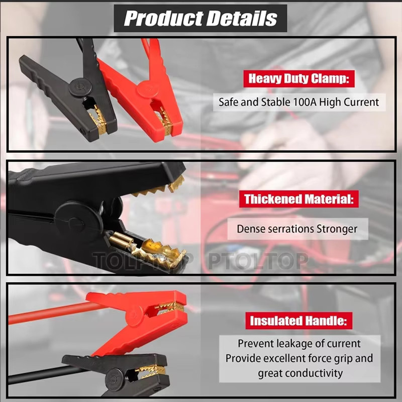 Starthilfe-Adapter 11AWG Booster-Kabel für Dewalt, Makita, Milwaukee und Einhell 18V/20V Li-Ionen-Akkus - Bild 2