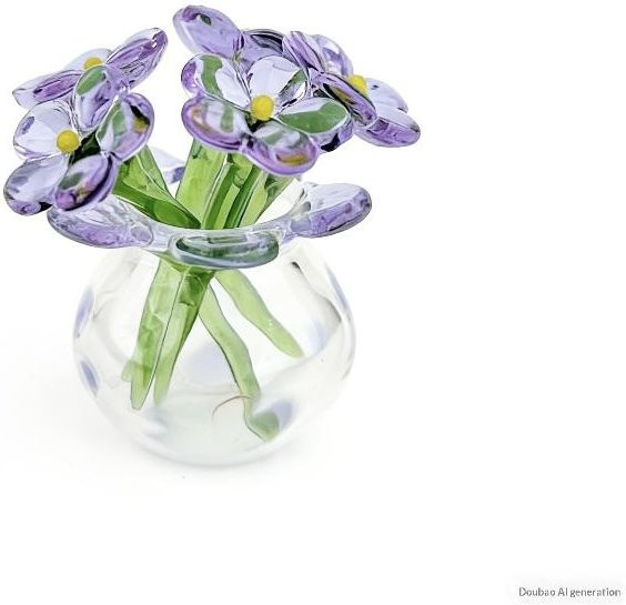 Yiran toy 1 Puppenhaus Glasblumen Simulationsblumen, 6/7-teiliges Set, ab 14 Jahren - Bild 1