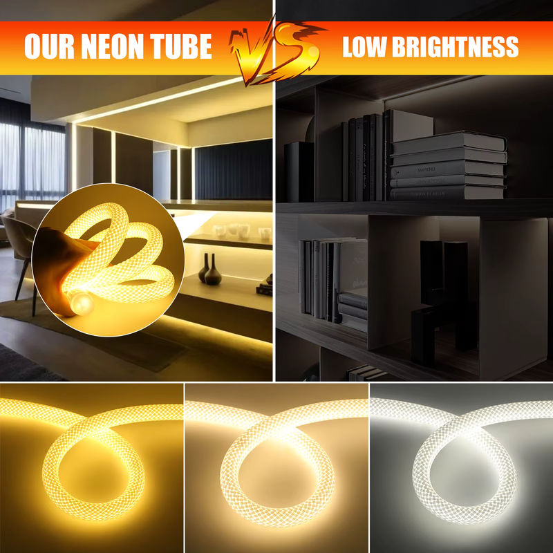 GAHADA LED Neon Flex Silikonband, Natural White, Dimmbar, 360 Grad Rund, 240 LEDs, Wasserdicht - Bild 4