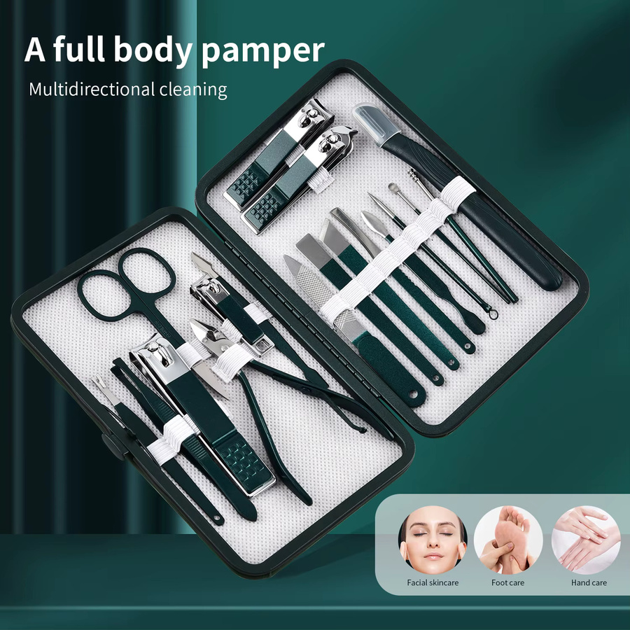 OLOEY Nagelknipser Set, Edelstahl, Grün, Glänzend - Bild 2