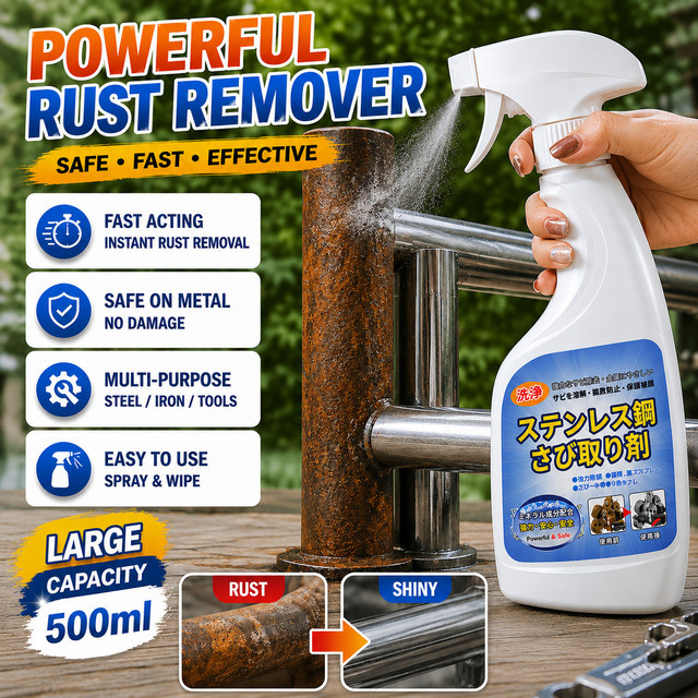 Hochleistungs Rostentferner-Spray für Stahl, Türen und Fenster sowie Auto und Haushalt - Bild 1