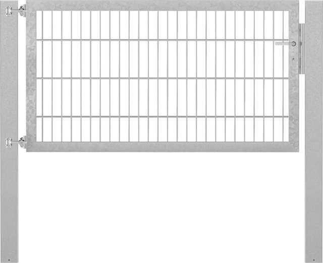 Einzeltor Flexo Plus aus Stahl mit Pfosten, Feuerverzinkt, Breite: 150 cm, Höhe: 80 cm, Pfosten: 100 x 100 cm - Bild 1