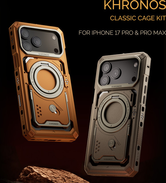 TILTA Khronos Classic Cage Kit für iPhone 17 Pro und iPhone 17 Pro Max mit MagSafe Magnetic Multi-Funktion Backplate in Grau - Bild 1