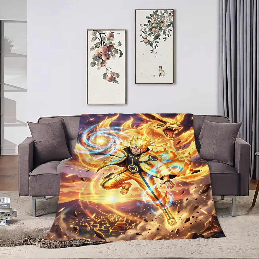 Gemütliche Naruto Anime Decke für Kinder in Multicolour - Bild 3