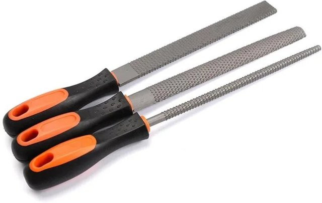 Skeyo Holzraspelfeilen-Set mit groben Zähnen in Grau, Länge: 20,3 cm - Bild 1