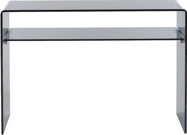 Vente-unique Konsolentisch Stileos in Anthrazit mit Glasplatte, Breite: 110 cm - Bild 1