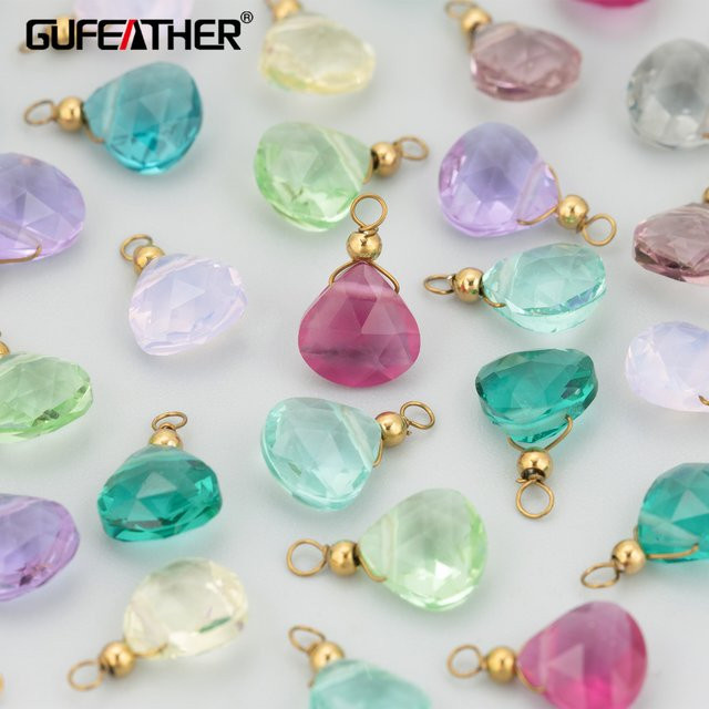 GUFEATHER Charms, Edelstahl, Quarzstein, Unisex - Bild 1