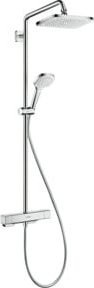 Hansgrohe Showerpipe Croma E Thermostat-Duschsystem mit Regendusche und Handbrause in Chrom - Bild 1